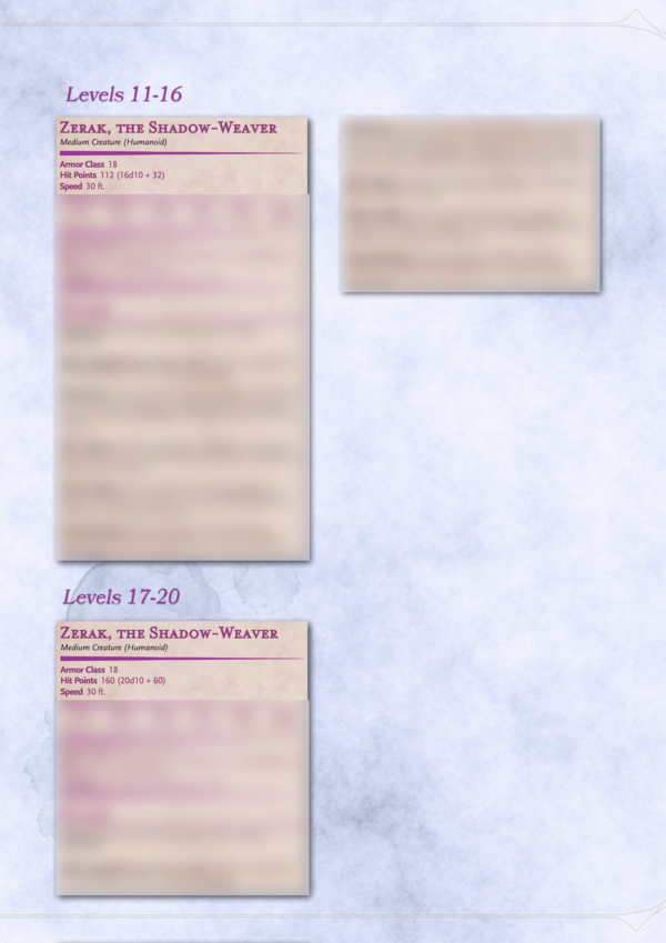 Zerak, the Shadow-Weaver - Dynamic NPC Character Sheet - Image 2